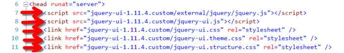 jQuery files